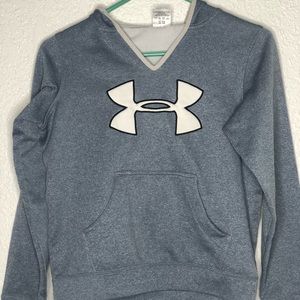 Under Armour Youth Large Blue Hoodie Clean UA Kid